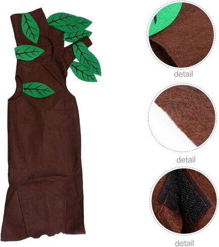 فستان Veemoon لحفلات الهالوين للأولاد والبنات، فستان شجرة تنكر بني اللون، فستان لعب الشخصيات in Kuwait