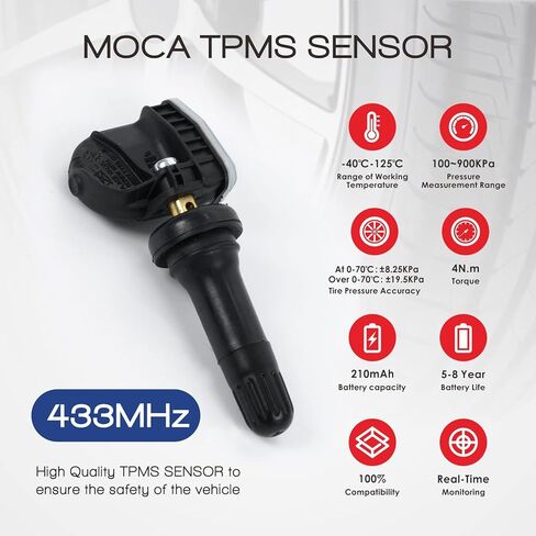 MOCA 13598773 TPMS Sensors Fit 17-20 for Buick Regal & TourX/Lacrosse, 16-20 for Cadillac XT5/CT6, 16-20 for Chevrolet Malibu, 17-20 for Silverado 1500, 17-20 for GMC Acadia 433MHz in Saudi Arabia
