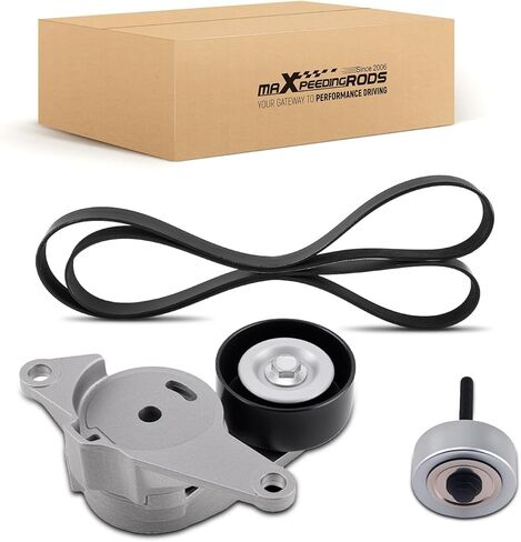 maxpeedingrods محرك حزام الموتر المهمل بكرة حزام السربنتين لرام 1500 C/V دودج جراند كارافان تشارجر دورانجو كرايسلر 200 300 تاون آند كانتري جيرني 39282 (12610680 جي إم سي أكاديا 2013-2016) in Saudi Arabia