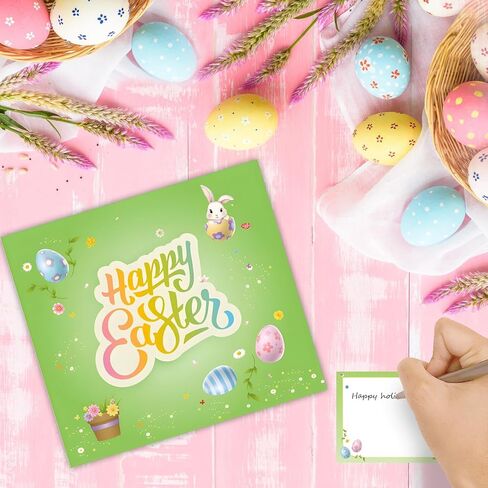 Easter Card, firework light and music for Pop Up Card, easter Greeting Cards with Envelope, Funny Easter gift For Family, Friend, Kids in Kuwait