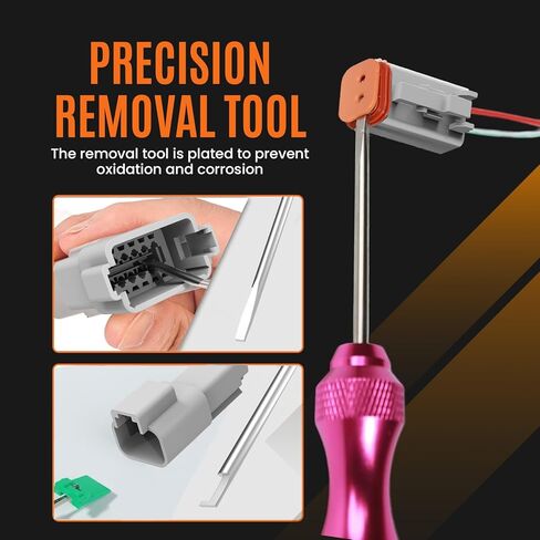 طقم دبابيس موصل ألماني 706 قطعة - سلسلة DT، موصلات مقاومة للماء والغبار مع أداة تفكيك، قابس طرفي لتجعيد السيارات الكهربائية وإصلاحات السرج الجاهزة للاستخدام in Kuwait