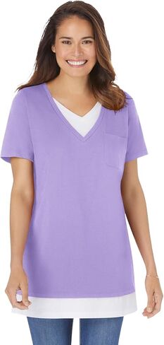 Woman Within Plus Size Layered-Look Tunic in Saudi Arabia