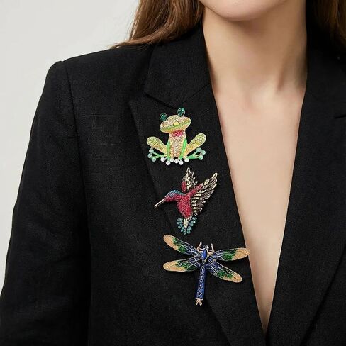 3-Pack Animal-Shaped Brooch with Pearl Rhinestones in Saudi Arabia