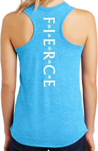 Yoga Clothing For You Ladies Fierce Triblend Racerback Tank Top in Saudi Arabia
