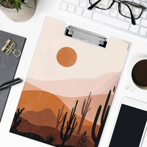 Knibeo Boho Western Sunset Desert الحافظة فوليو مع جيب تخزين للفصول الدراسية المكتبية، ريفي ريفي جنوب غرب بادفوليو مع مشبك معدني للممرضات والطلاب والنساء والرجال، 12.4 × 9.25 بوصة in Saudi Arabia