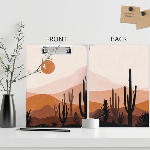 Knibeo Boho Western Sunset Desert الحافظة فوليو مع جيب تخزين للفصول الدراسية المكتبية، ريفي ريفي جنوب غرب بادفوليو مع مشبك معدني للممرضات والطلاب والنساء والرجال، 12.4 × 9.25 بوصة in Saudi Arabia