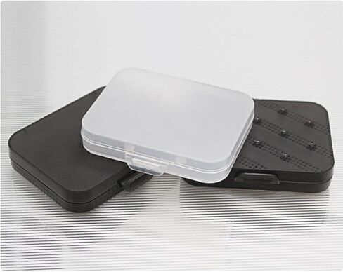 A2 Portable Headphone eartips case Silicone IEM Eartip Cap Storage Box for 4mm - 6mm Memory Foam Eartips Earbud Replacement Tips Dustproof Case (Pack of 2 Pieces) (Transparent Black) in Kuwait