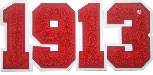 Delta Sigma/Σ Theta 1913 Chenille Sew-On Patch [Red - 11.75" W x 5" T] - ID#20853 in Saudi Arabia
