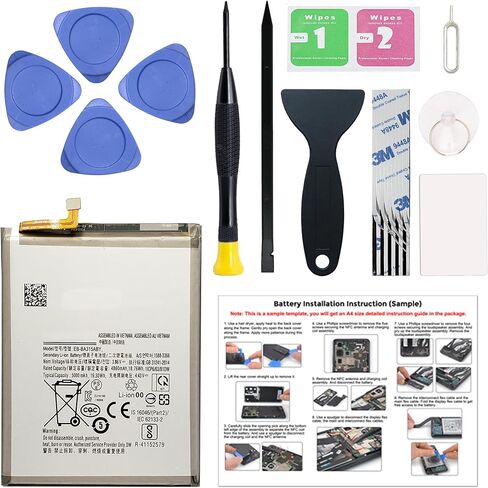 مناسب لاستبدال بطارية Galaxy A13 5G، مع دليل التثبيت بطارية EB-BA136ABY لجهاز Samsung Galaxy A13 5G مع مجموعة أدوات الإصلاح SM-A136U، SM-A136U1، SM-A136W، SM-A136B، SM-S136DL in Kuwait