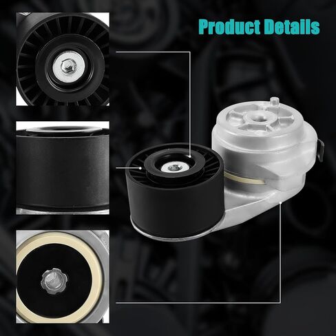 38285 Belt Tensioner Assembly with Pulley (5.9L 6.7L L6) For Ram 2500 2011-2024,3500 2011-2024,For Dodge Ram 2500 2003-2010,Ram 3500 2003-2010 5086958AA 3947574 89362 419-039 19114239 in Saudi Arabia
