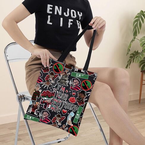 BWWKTOP killer Movie Crossbody Bag Killer Fans Gifts I'm Your Boyfriend Now Shoulder Bag Nightmare killer Merch in Saudi Arabia