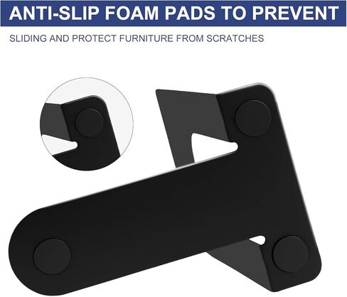 Book Ends for Shelves, 4 Pack Metal Bookends, Compact Book Stopper for Small Books, CDs, Vinyl Records, Desk & Classroom Organizer, 3.9x2.8x5.2 Inch in Saudi Arabia