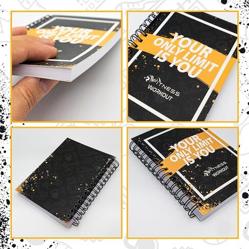 YHNTGB 3 PCS Fitness tracker journal Portable fitness workout notebook 90-Day Perfect Workout Planner for Tracking Your Daily Progress,5.5 x 3.93 inch in Kuwait