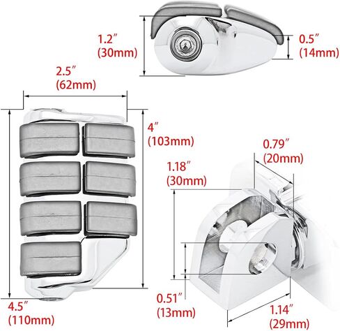 أوتاد قدم للراكب الأمامي للدراجة النارية أوتاد للقدمين لـ Kawasaki Vulcan 800 900 1500 1600 VN800 VN900 VN1500 A B VN1600 يعني خط كلاسيكي مخصص، دواسة كروم in Saudi Arabia
