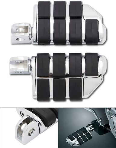 أوتاد قدم للراكب الأمامي للدراجة النارية أوتاد للقدمين لـ Kawasaki Vulcan 800 900 1500 1600 VN800 VN900 VN1500 A B VN1600 يعني خط كلاسيكي مخصص، دواسة كروم in Saudi Arabia
