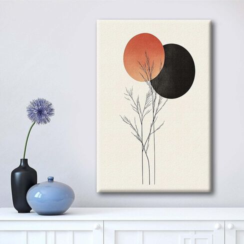 Framed Canvas Wall Art Print, Modern Ready to Hang Home Decor Flower, Wall Hanging Decor Painting Poster Artwork for Living Room, Bedroom, Bathroom, Gift, Home Decoration 7.8 x 11 Inch V107 in Saudi Arabia