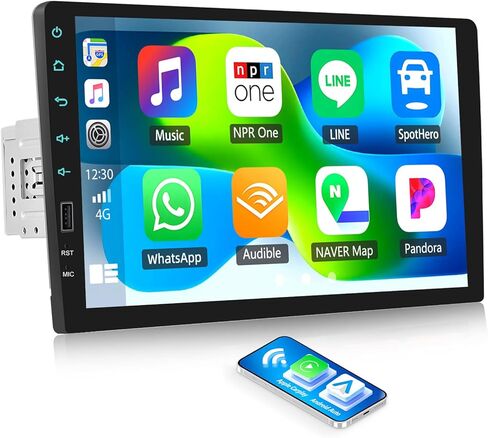 SIXWIN 9 Inch Single Din Touchscreen Car Stereo with Bluetooth FM Mirror Link EQ Backup Camera Steering Wheel Control MIC 1080P HD Screen 7 Color Light Car MP5 Multimedia Player in Kuwait