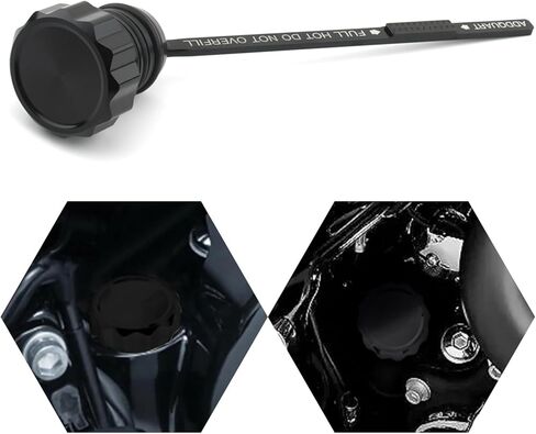 PSLER Track Oil Dipstick - Engine Precision Oil Dipstick for Touring Road King Road Glide Electra Glide Street Glide 2000-2006,Black in Saudi Arabia