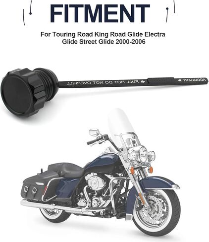 PSLER Track Oil Dipstick - Engine Precision Oil Dipstick for Touring Road King Road Glide Electra Glide Street Glide 2000-2006,Black in Saudi Arabia