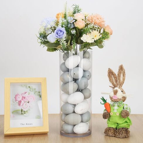 30 Pcs Easter Speckled Vintage Eggs Neutral Textured Plastic Eggs Boho Easter Decor Rustic Pastel Bowl Basket Vase Fillers Farmhouse Spring Decorations for Home Table DIY Craft in Saudi Arabia