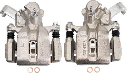 Rear Brake Caliper Set Zinc Coated Hardware Brackets Compatible with 2007-2013 Suzuki SX4 in Saudi Arabia
