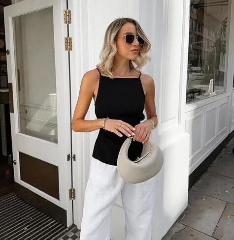 heyheyshine Women's Halter Summer Casual Y2K Crop Tee Backless Crop Cami Tops Strap Tie Up Camisole Sleeveless in Saudi Arabia