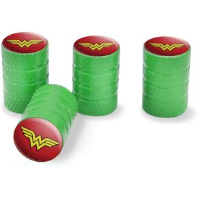 الرسومات والمزيد أغطية جذعية لصمام عجلة إطار من الألومنيوم بشعار Wonder Woman الكلاسيكي in Kuwait