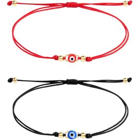 أساور عين الشر سوار أحمر قابل للتعديل للنساء والرجال هدية حماية محظوظة in Kuwait