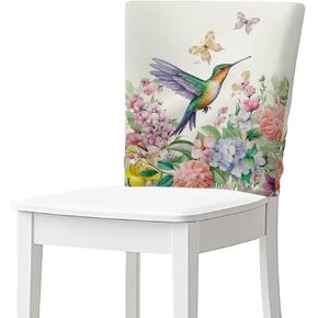 Hummingbird Dining Chair Back Covers Floral Stretchable Back Slipcover Set of 1 Chair Seat Protector in Saudi Arabia