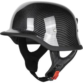 خوذات نصف دراجة نارية من ألياف الكربون على الطراز الألماني القديم من Kaese معتمدة من DOT in Kuwait