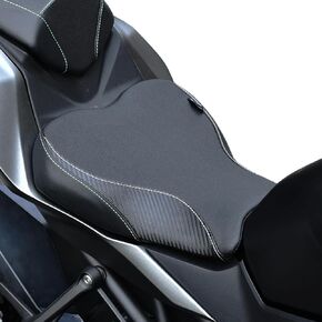 مقعد مريح لراكبي الدراجات النارية مناسب للنينجا ZX-4R ZX-4RR 2023 2024 2025 2026، سرج جلدي أمامي وخلفي وسادة خلفية منفردة، قرص العسل الأسود in Kuwait
