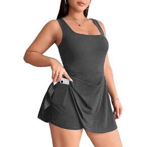 فستان بلاي نسائي، تنورة قصيرة الأكمام مع جيوب، أسود، مقاس XL in Kuwait