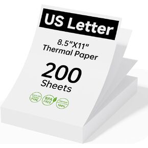 HPRT Thermal Printer Paper 8.5 x 11 Inch US Letter,Advanced Printing Paper Compatible with HPRT/iDPRT/PRT Portable Printer MT620/MT610/MT800,Continuous Folding,200 Sheets in Kuwait