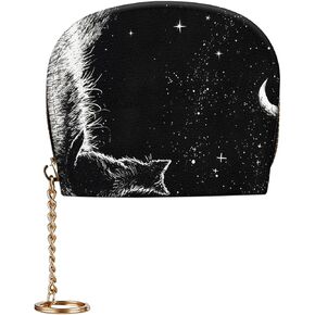 Zip Around Wallets for Women with Detachable Wrist Strap, Large Capacity RFID Blocking Leather Purse Organizer Card Holder Wristlet,Beautifull Owl Abstract in Saudi Arabia