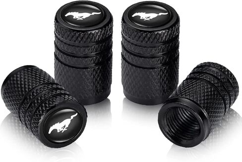 4 pcs Tire Valve Stem Caps, Compatible with Series Stem Cap Universal Car Air Cover Car Accessories for Lincoln Cars, SUV, Truck, Motorcycles - Black in Saudi Arabia