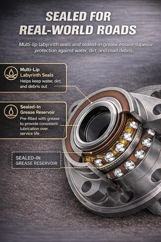 Pair 515142 Front Wheel Bearing Hub Assembly, Fit for Ford F-150 Expedition 4WD 2014 2013 2012 2011, for Lincoln Navigator 4WD 2014-2011, 6 Lugs w/ABS in Kuwait