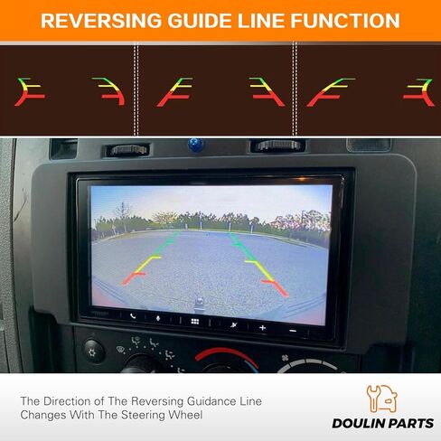 متوافق مع Ford Escape 2014-2016 - كاميرا احتياطية للرؤية الخلفية مع إرشادات الانحناء الديناميكي - استبدال OE EJ5Z-19G490-A، 590-419، GJ5T-19G490-AB من Duolin Parts in Kuwait