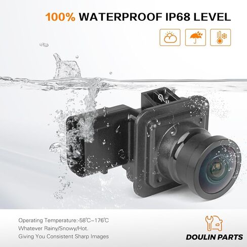 متوافق مع Ford Escape 2014-2016 - كاميرا احتياطية للرؤية الخلفية مع إرشادات الانحناء الديناميكي - استبدال OE EJ5Z-19G490-A، 590-419، GJ5T-19G490-AB من Duolin Parts in Kuwait