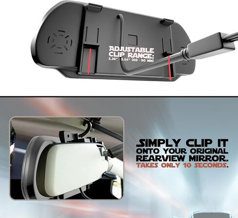 7 Inch TFT LCD Car Rearview Mirror Monitor, Widescreen Dash Cam Rear View Backup Camera Mirror with Touch Button, 2 Video Input, Vehicle Parking in-Mirror Monitor for Cars Trucks in Kuwait