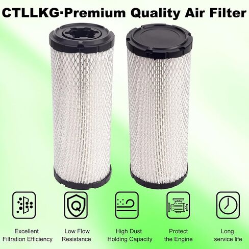11013-7045&11013-7044 Inner&Outer Air Filter Kit Compatible with Kawasaki 11013-7019 11013-7020 AF25552 AF25551 FX850V ;Compatible with Kohler 2508301-S M131802 M131803 P821575 P822858(2 Pack) in Saudi Arabia