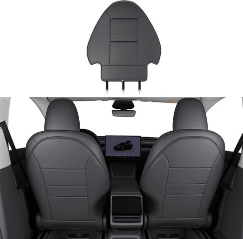 واقي المقعد الخلفي لملحقات Tesla Model Y Juniper/3/X/S، واقيات سجادات الركل الجلدية مع جيوب منظمة مزدوجة الطبقات للسائقين، غطاء مقعد خلفي مقاوم للماء مقاوم للخدش، مجموعة من 2 in Kuwait