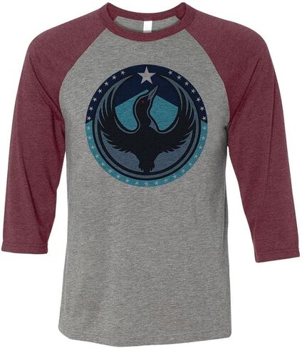 Minnesota Rebel Loon Three-Quarter Raglan Sleeve Baseball Shirt Unisex in Saudi Arabia