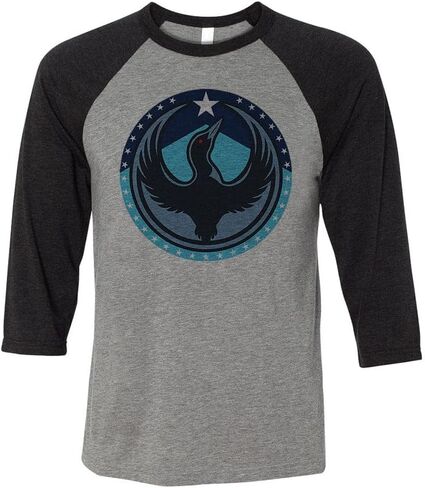 Minnesota Rebel Loon Three-Quarter Raglan Sleeve Baseball Shirt Unisex in Saudi Arabia