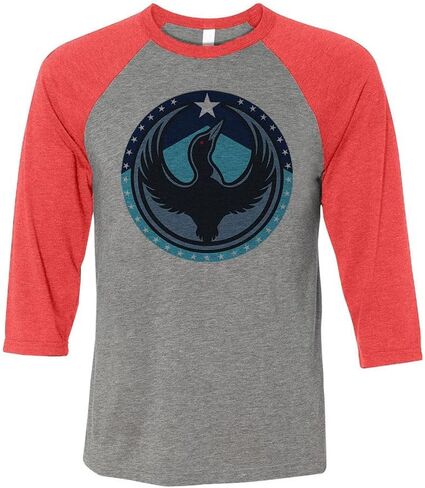 Minnesota Rebel Loon Three-Quarter Raglan Sleeve Baseball Shirt Unisex in Saudi Arabia