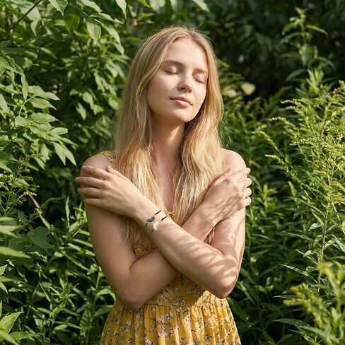 BFF Bracelets for 2, 2 Pcs Handmade Butterfly Matching Bracelets, Adjustable Friendship Bracelet Set for Best Friends, Women & Couples (Black & Gold) in Kuwait