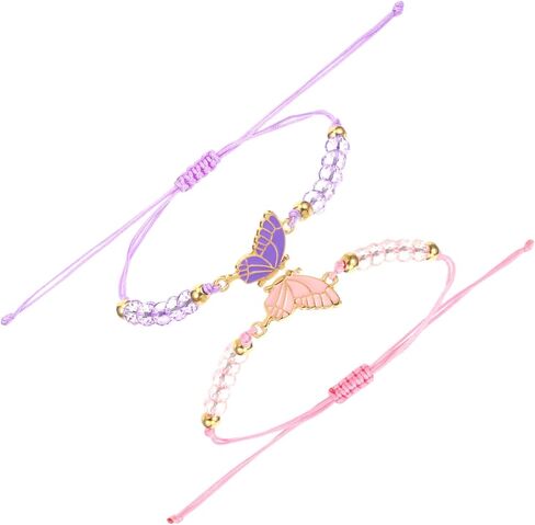 2Pcs BFF Best Friends Bracelets Matching Bracelets Friendship Matching Couple Bracelet Adjustable Strand Handmade Charm Friendship Bracelet Jewelry for Men Women Valentines Christmas Birthday in Saudi Arabia