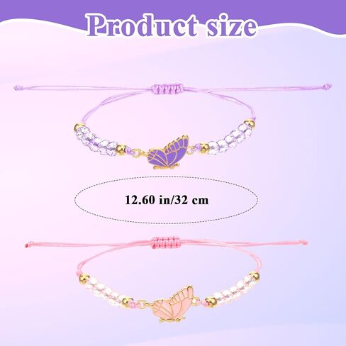 2Pcs BFF Best Friends Bracelets Matching Bracelets Friendship Matching Couple Bracelet Adjustable Strand Handmade Charm Friendship Bracelet Jewelry for Men Women Valentines Christmas Birthday in Saudi Arabia