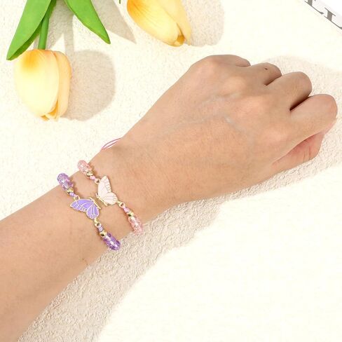 2Pcs BFF Best Friends Bracelets Matching Bracelets Friendship Matching Couple Bracelet Adjustable Strand Handmade Charm Friendship Bracelet Jewelry for Men Women Valentines Christmas Birthday in Saudi Arabia