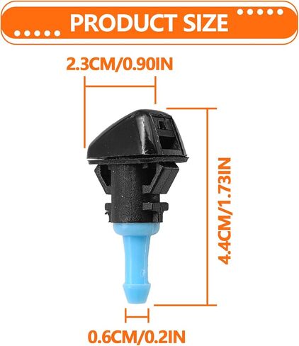 Front Windshield Wiper Washer Jet Nozzle Spray Sub Assembly, Compatible with Challenger 2008-2014, Chrysler 200 2011-2014, Avenger 2011-2014, Replace OE#68024312AB (2 pcs) in Saudi Arabia