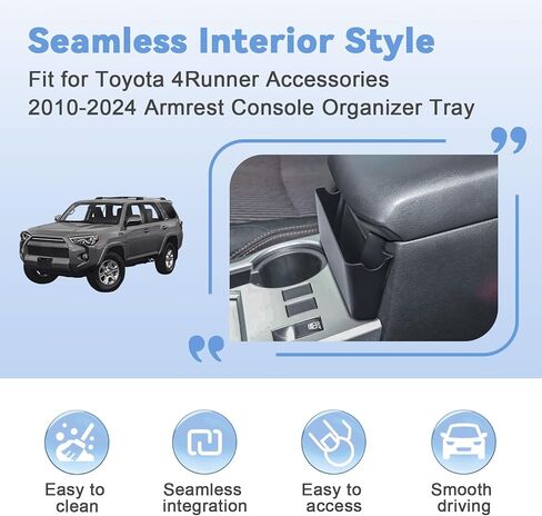 صندوق تخزين معلق لوحدة التحكم المركزية من EDBETOS متوافق مع ملحقات Toyota 4Runner 2010-2024 وحدة تنظيم مسند الذراع ومقصورة التخزين الداخلية لعملات مفاتيح الهاتف والمحفظة in Saudi Arabia